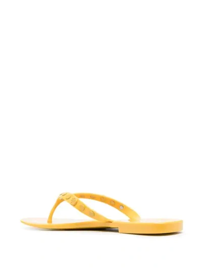 Tory Burch Women's Studded Jelly Thong Sandals In Yellow | ModeSens