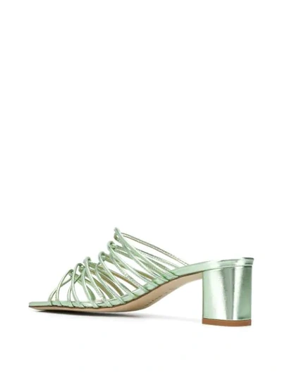 Shop Aeyde Pearl 65mm Slip-on Sandals In Green