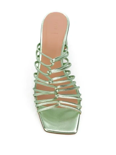 Shop Aeyde Pearl 65mm Slip-on Sandals In Green