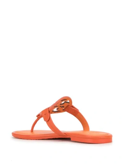Shop Tory Burch Miller Flat Sandals In Orange