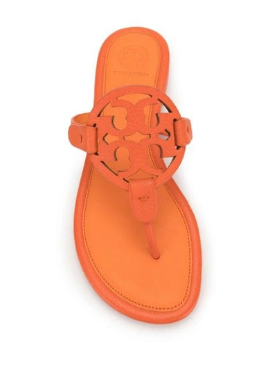 Shop Tory Burch Miller Flat Sandals In Orange