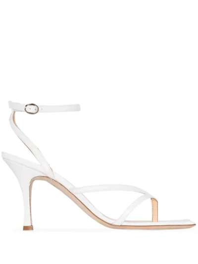 Shop A.w.a.k.e. Delta 80mm Sandals In White