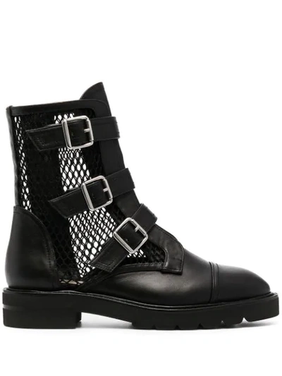 Shop Stuart Weitzman Studded Leather Boots In Black