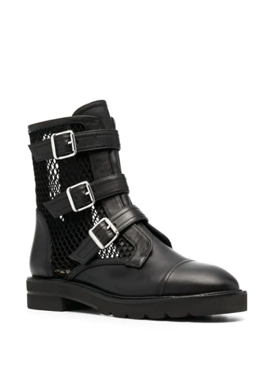Shop Stuart Weitzman Studded Leather Boots In Black