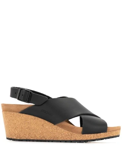 Shop Birkenstock Samira Wedge Sandals In Black