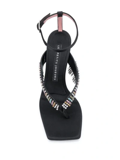 Shop Les Petits Joueurs Ardith Embellished Sandals In Black