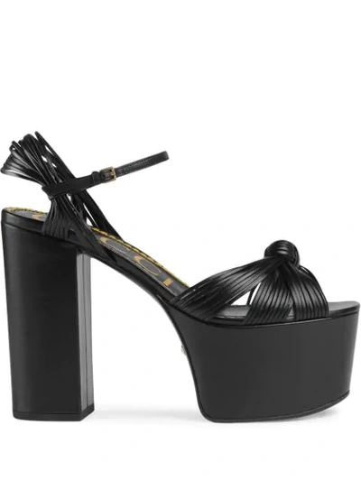 Shop Gucci Platform Sandals In Black