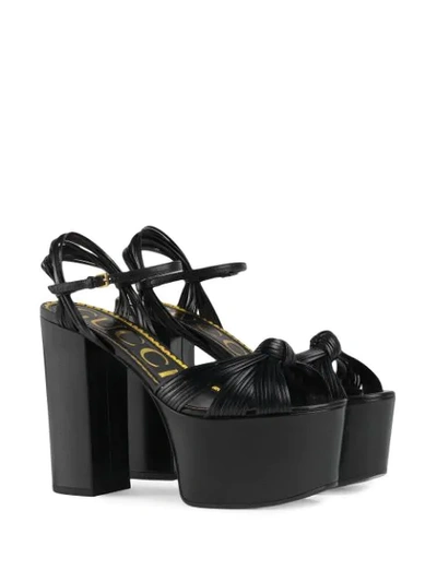 Shop Gucci Platform Sandals In Black