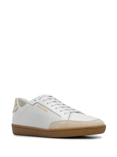 Shop Saint Laurent Panel Detail Low-top Sneakers In White