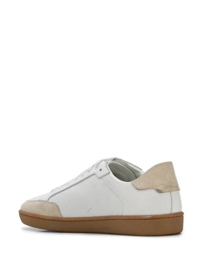 Shop Saint Laurent Panel Detail Low-top Sneakers In White