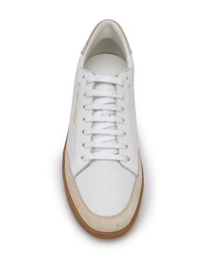 Shop Saint Laurent Panel Detail Low-top Sneakers In White