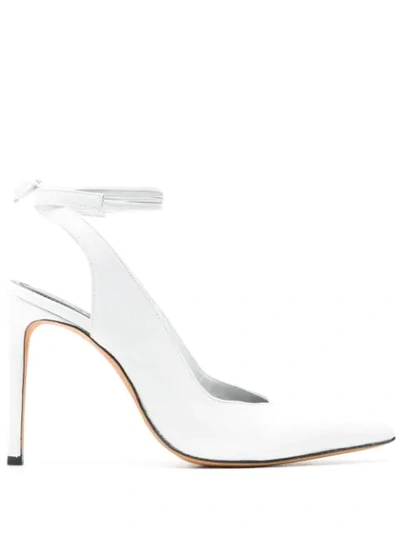 Shop Iro Rech Slingback Lace-up Pumps In White