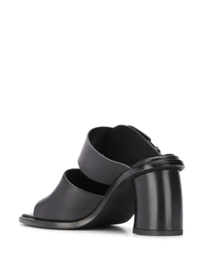 Shop Ann Demeulemeester Buckle Mid-heel Sandals In Black