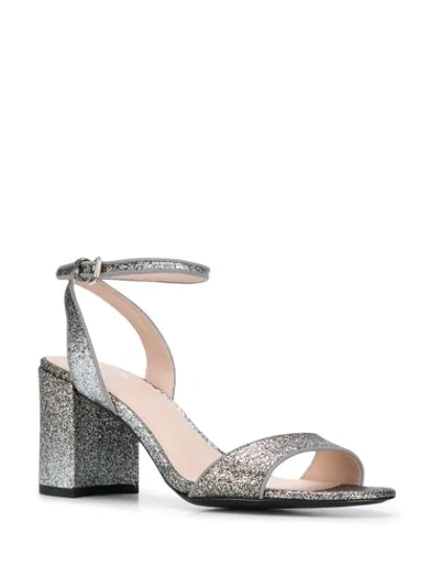 Shop Ash Block Heel Sandals In Silver