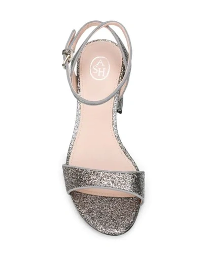 Shop Ash Block Heel Sandals In Silver