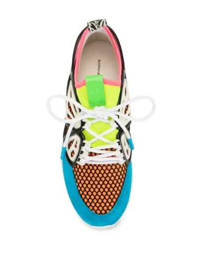 Shop Sophia Webster Panelled Low-top Sneakers In Multicolour