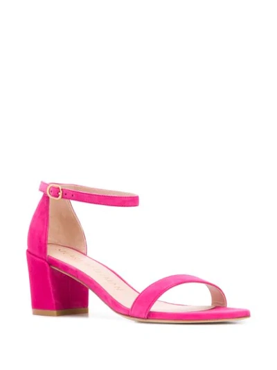 Shop Stuart Weitzman Simple Suede 60mm Sandals In Pink