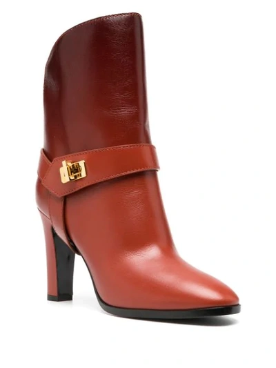 Shop Givenchy Mid-high Ankle Boots In Orange