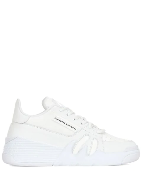 Giuseppe Leather Platform Sneakers In White |