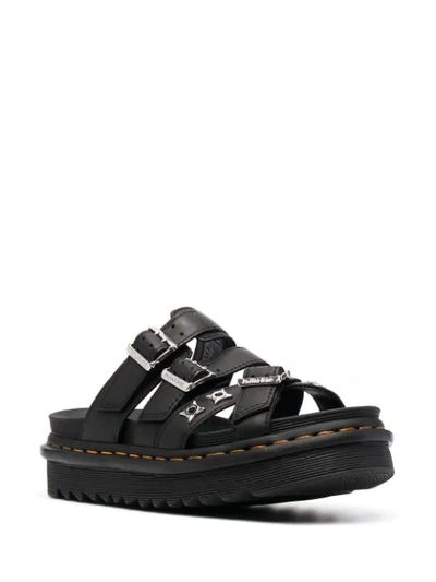 Shop Dr. Martens' Chunky-soled Strappy Sandals In Black