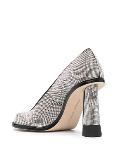 Shop Marco De Vincenzo Studded Round-toe Pumps In Silver