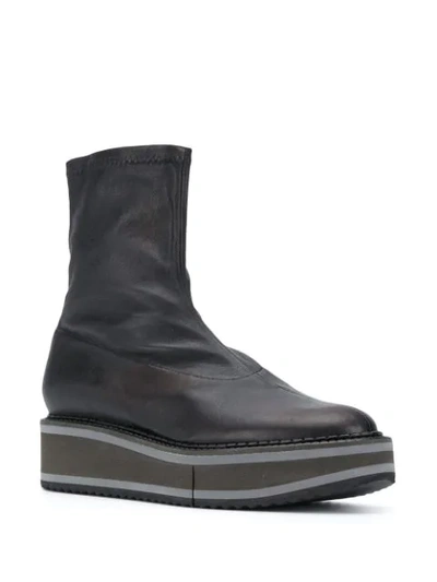 Shop Clergerie Berta Platform Ankle Boots In Black
