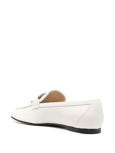 Shop Tod's Kate Gommino Loafers In White