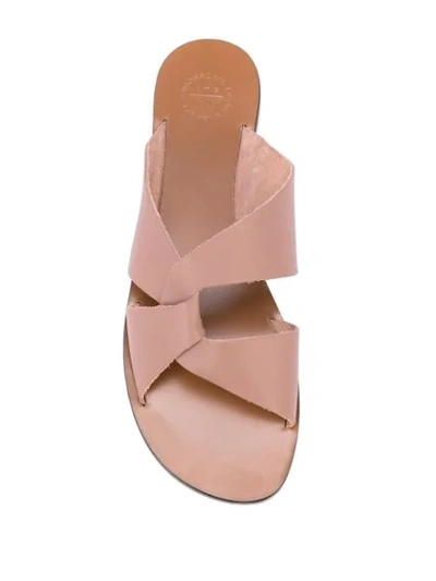 Shop Atp Atelier Allai Twisted Strap Sandals In Pink