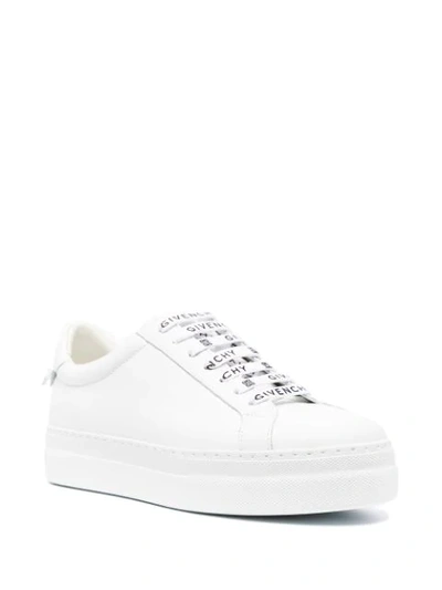 Shop Givenchy Logo-lace Low-top Sneakers In White