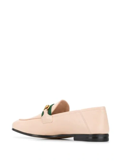 Shop Gucci Web Detail Loafers In Neutrals