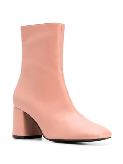 Shop Nicole Saldaã±a Block Heel Ankle Boots In Pink