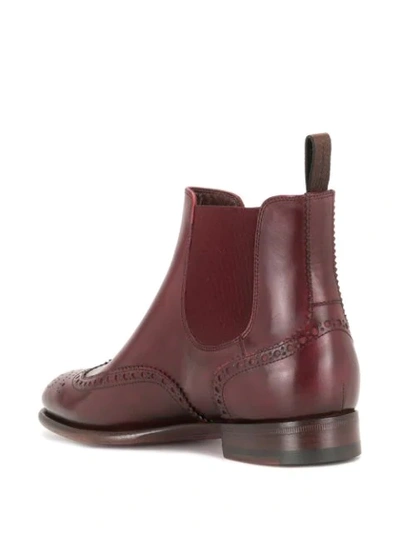 Shop Santoni Ankle-length Chelsea Boots In Red