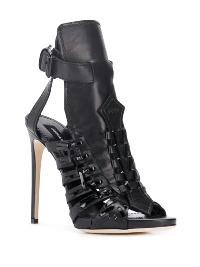 Shop Dsquared2 Twins Braid High-heel Sandals In Black