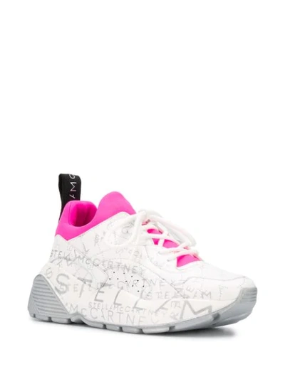 Shop Stella Mccartney Logo-print Eclypse Sneakers In White