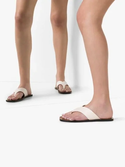 Shop Atp Atelier Castro Flip-flops In Neutrals