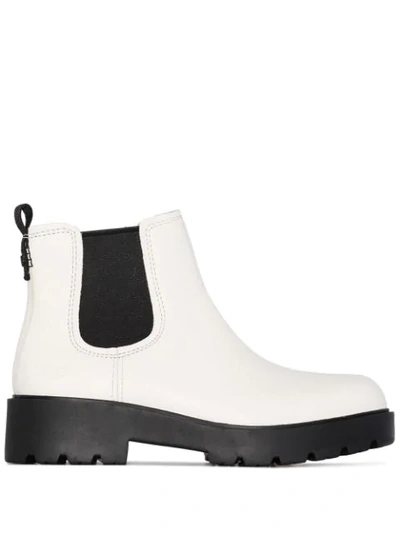 WHITE MARKSTRUM LEATHER ANKLE BOOTS