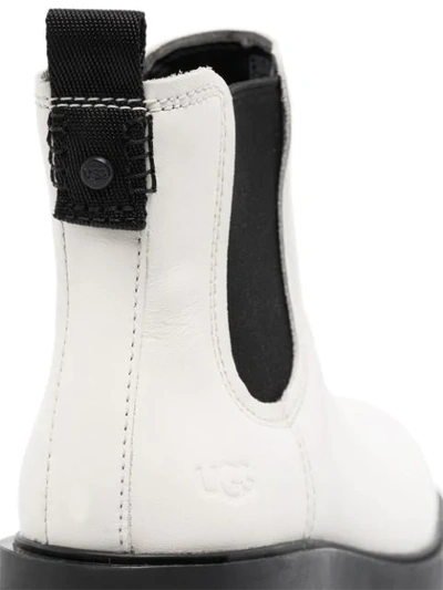 WHITE MARKSTRUM LEATHER ANKLE BOOTS