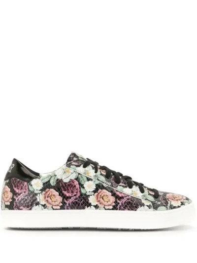 Shop P448 Floral Print Sneakers In Multicolour