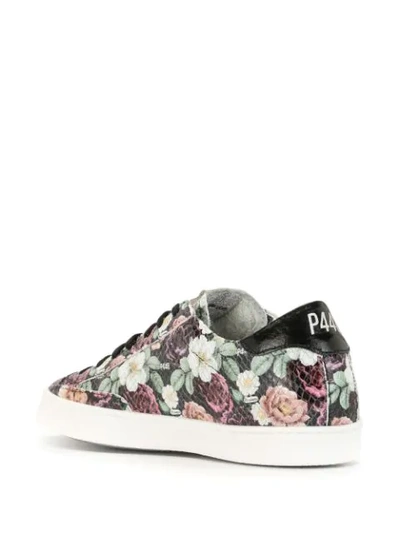 Shop P448 Floral Print Sneakers In Multicolour
