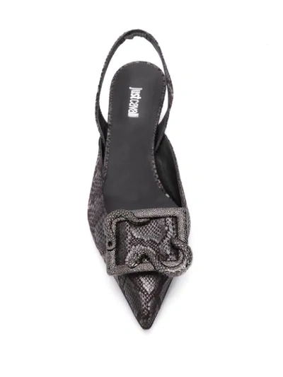Shop Just Cavalli 50mm Pointed Pumps In Black