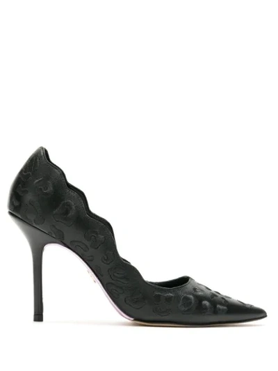 Shop Andrea Bogosian Scarpin Regina Embroidered Pumps In Black