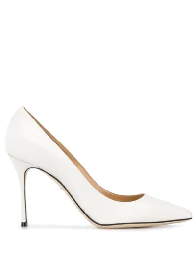 Shop Sergio Rossi Pointed High-heel Pumps In White