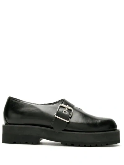 Shop Reinaldo Lourenço Buckled Oxford Shoes In Black