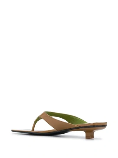 Shop By Far Jack 35mm Low-heel Sandals In Brown