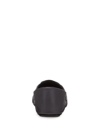 Shop Fendi Embossed Ff Monogram Slippers In Black