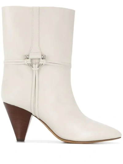Shop Isabel Marant Lilet Ankle Boots In Neutrals