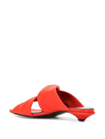 Shop Proenza Schouler Twisted Straps 25mm Mules In Red