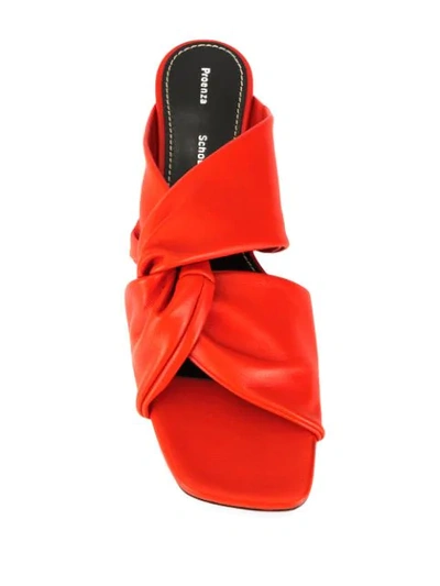 Shop Proenza Schouler Twisted Straps 25mm Mules In Red