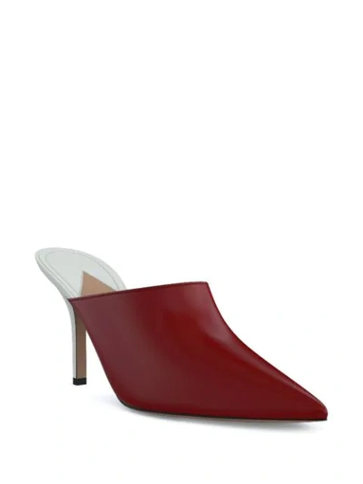 Shop Paul Andrew Certosa Pointed Mules In Red