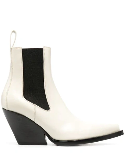 Shop Bottega Veneta Bv Lean Ankle Boots In White